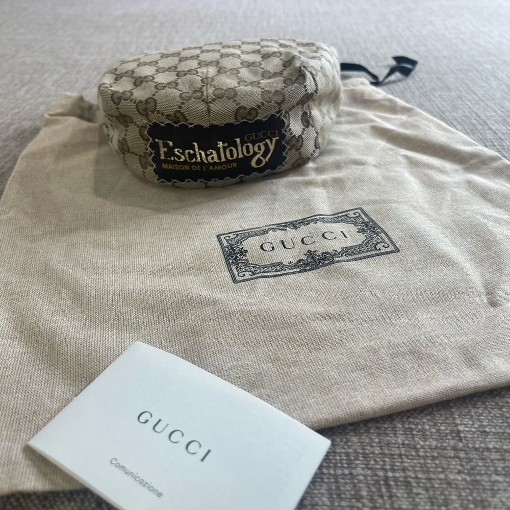 Gucci Appliquéd Logo-Jacquard Cotton-Blend Canvas Flat Cap